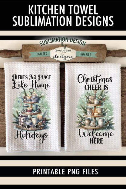 Christmas Tiered Tray - Kitchen Towel Sublimation Designs