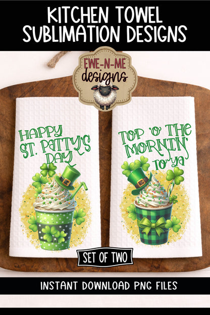 St Patricks Coffee - Kitchen Towel Sublimation Designs