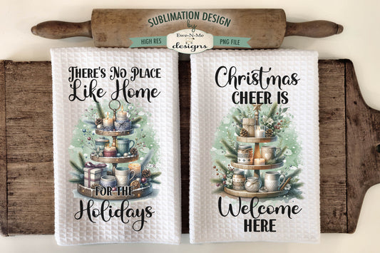 Christmas Tiered Tray - Kitchen Towel Sublimation Designs