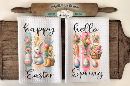 Easter Brush Strokes - Kitchen Towel Sublimation Designs
