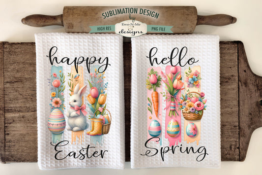 Easter Brush Strokes - Kitchen Towel Sublimation Designs