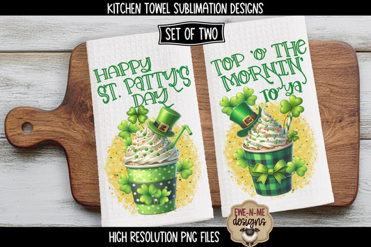 St Patricks Coffee - Kitchen Towel Sublimation Designs