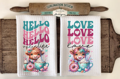 Valentines Day Designs - Bundle of 16 - Kitchen Towel Sublimation Designs