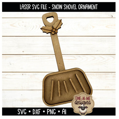 Snow Shovel Ornament | Laser Cut SVG File