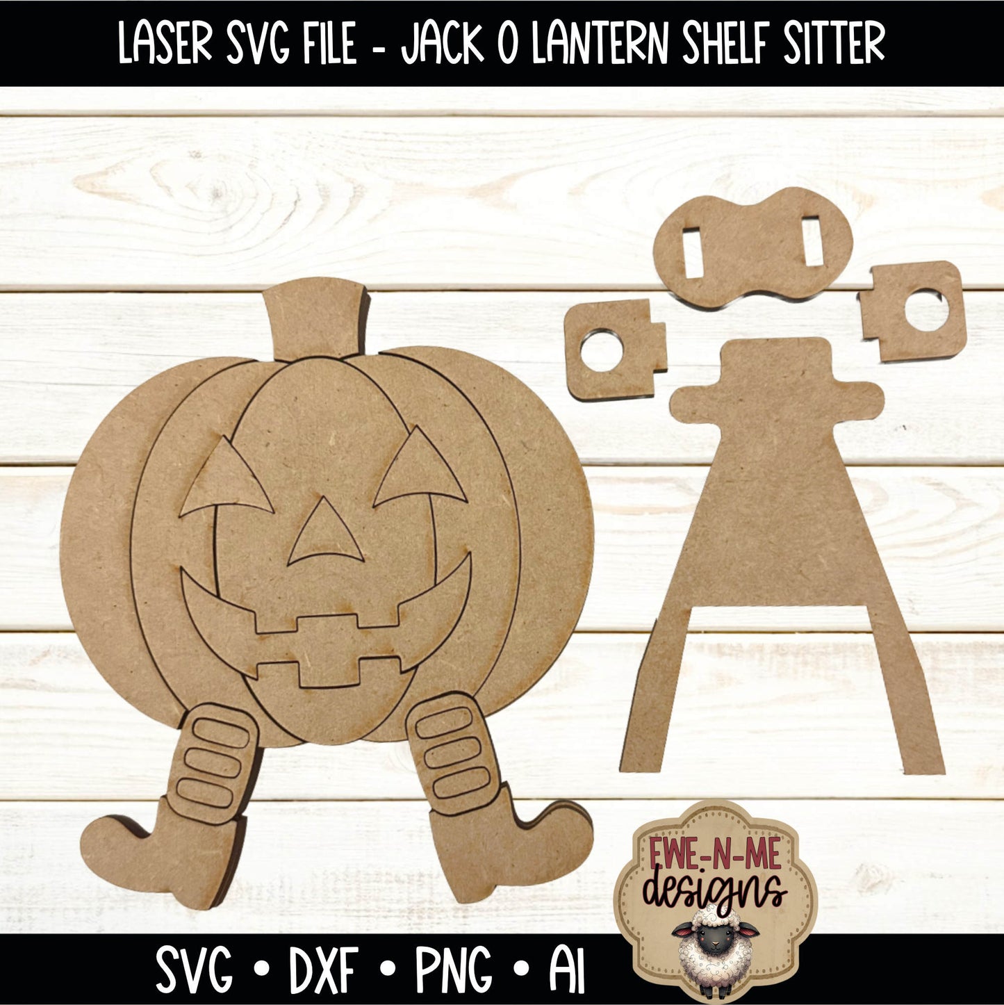 Layered Jack O Lantern Shelf Sitter | Laser Cut SVG File
