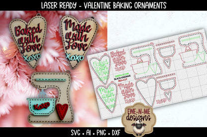 Baked With Love Stand Mixer and Ornaments | Laser Cut SVG Files