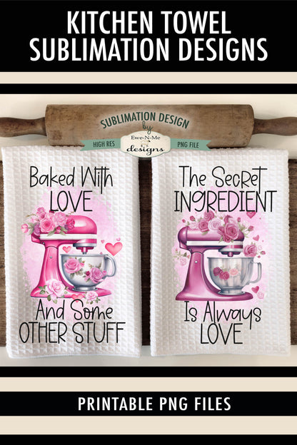 Valentine Kitchen Mixers - Kitchen Towel Sublimation Designs
