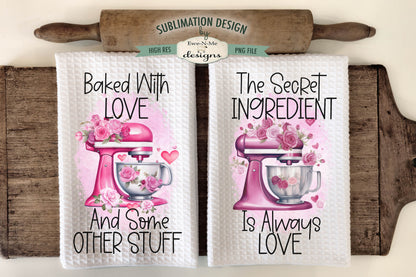 Valentine Kitchen Mixers - Kitchen Towel Sublimation Designs