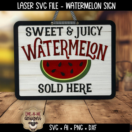 Watermelon Sign | Laser Cut SVG File