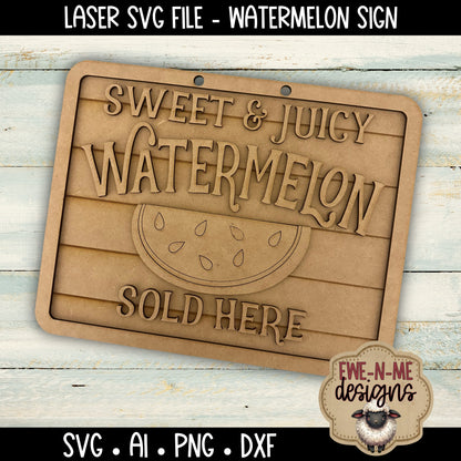 Watermelon Sign | Laser Cut SVG File