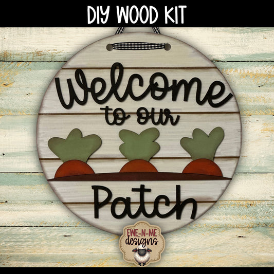 Welcome To Our Patch Round Sign | DIY WOOD KIT