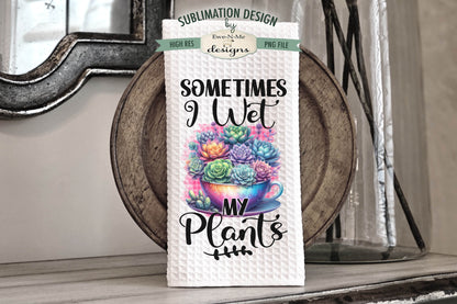 Colorful Succulents - Kitchen Towel Sublimation Designs