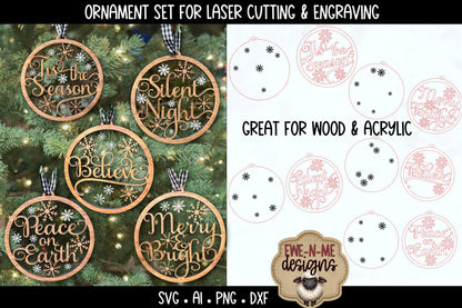 Laser Ready Believe Ornaments | Laser Cut SVG Files