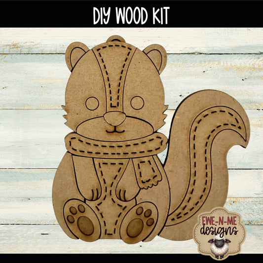 Woodland Skunk Ornament | DIY WOOD KIT