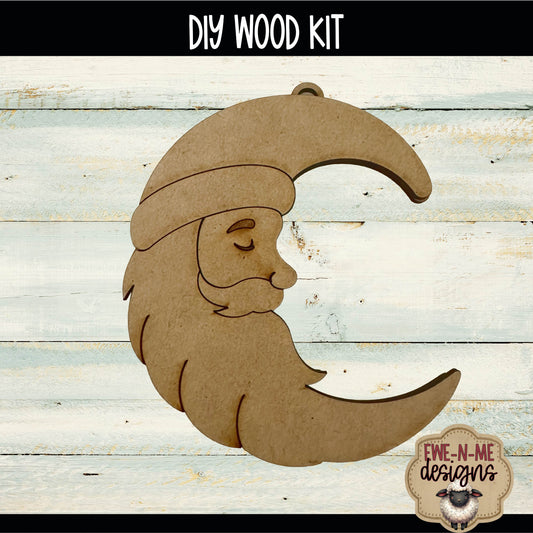 Crescent Moon Santa Ornament | DIY WOOD KIT