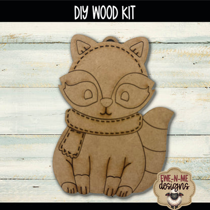 Woodland Raccoon Ornament | DIY WOOD KIT
