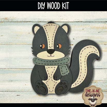 Woodland Skunk Ornament | DIY WOOD KIT