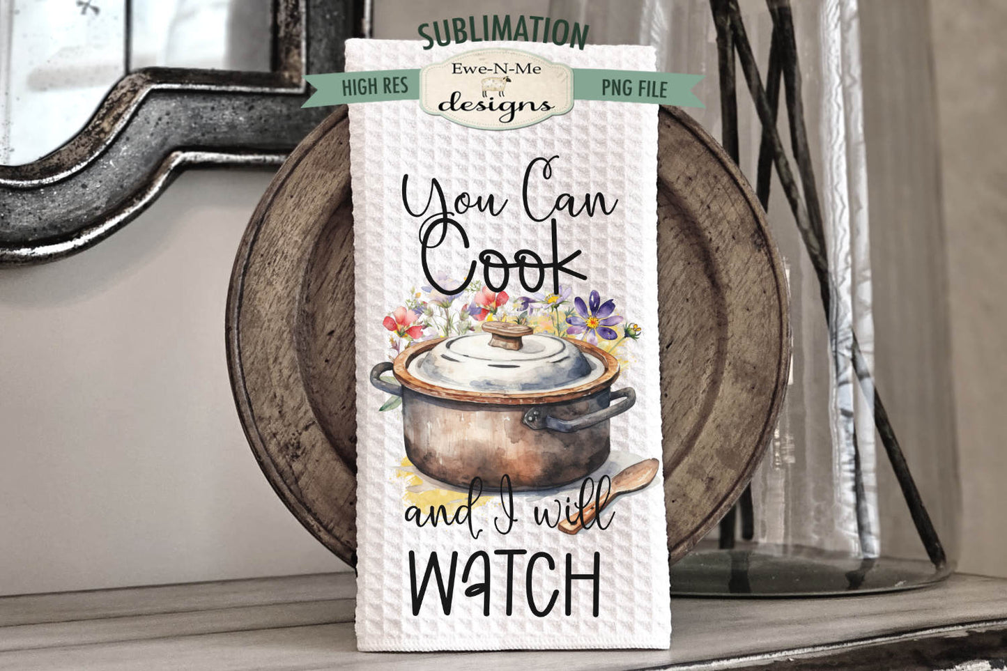 Funny Country Kitchen - Bundle of 5 - Kitchen Towel Sublimation Designs