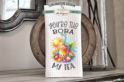 Boba Tea Tropical Summer - Kitchen Towel Sublimation Designs