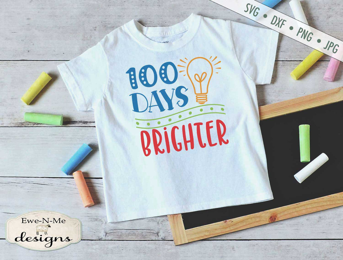100 Days Brighter - School - Teacher - SVG