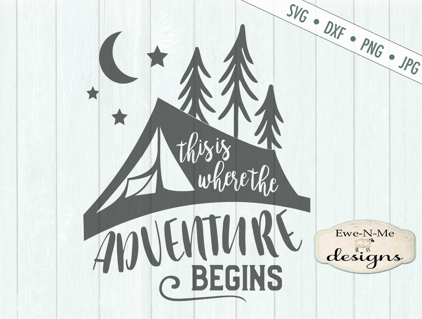 Adventure Begins - Camping Bucket - SVG