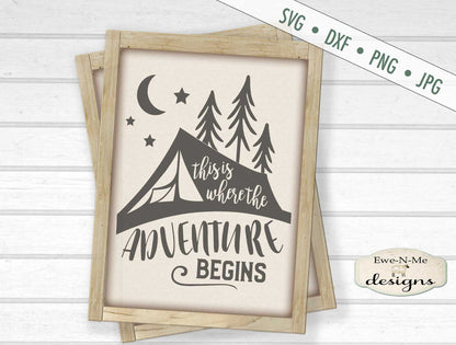 Adventure Begins - Camping Bucket - SVG