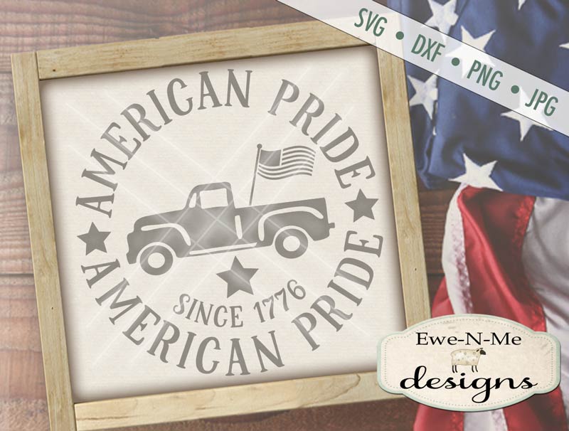American Pride Truck Round - SVG