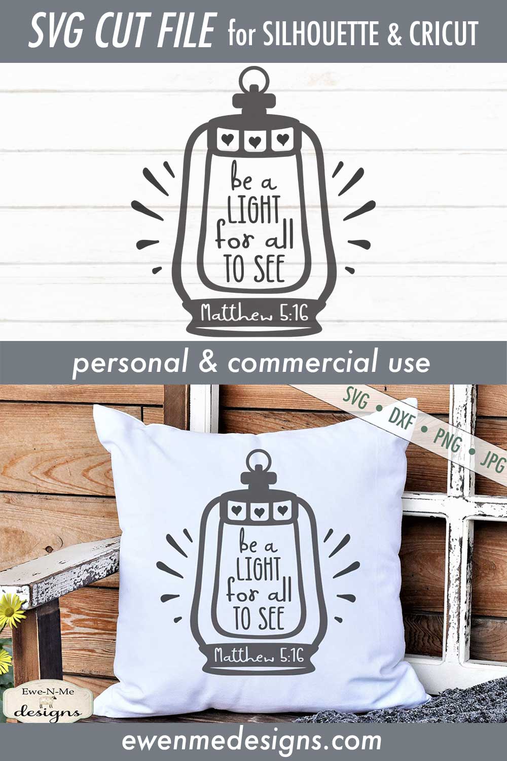 Be A Light - Lantern - Matthew 5:16  - SVG