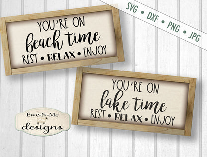Beach Time - Lake Time - SVG