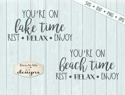 Beach Time - Lake Time - SVG