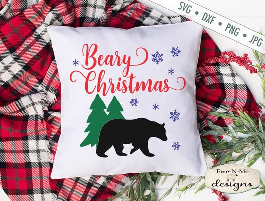 Beary Christmas - Winter - Snowflake - SVG