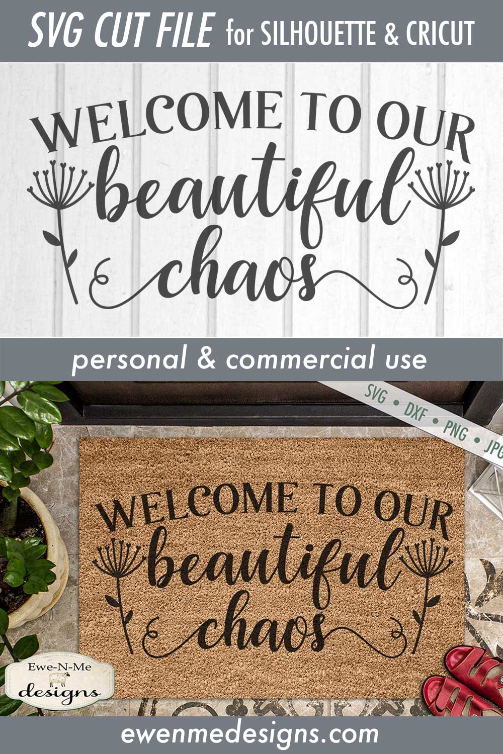 Welcome to our Beautiful Chaos - Doormat - SVG