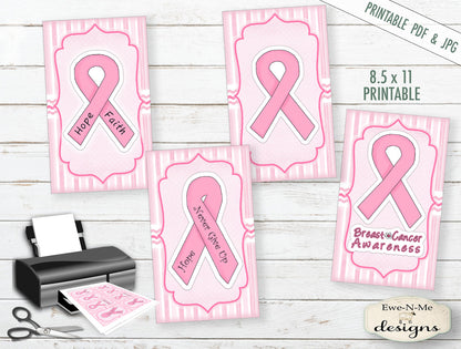 Breast Cancer Awareness Tags - PRINTABLE
