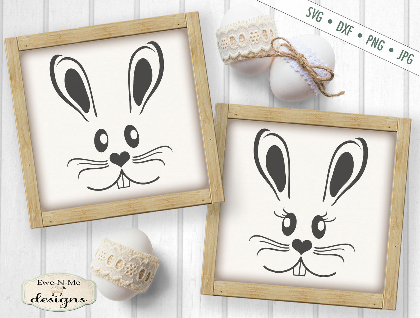 Easter Bunny Faces - SVG