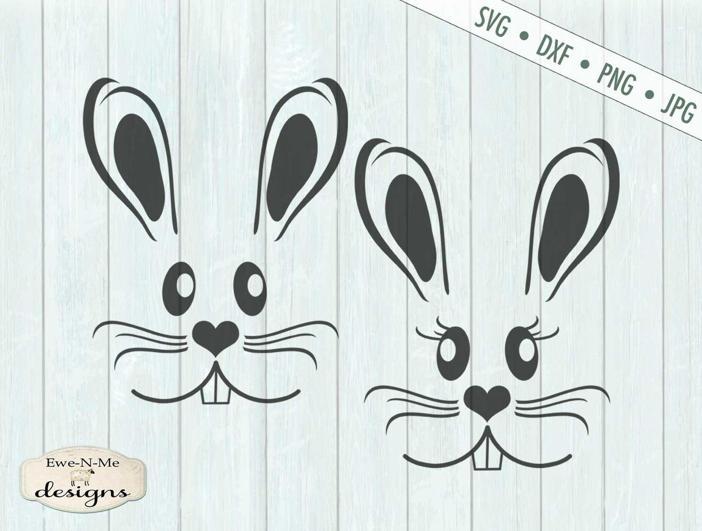 Easter Bunny Faces - SVG