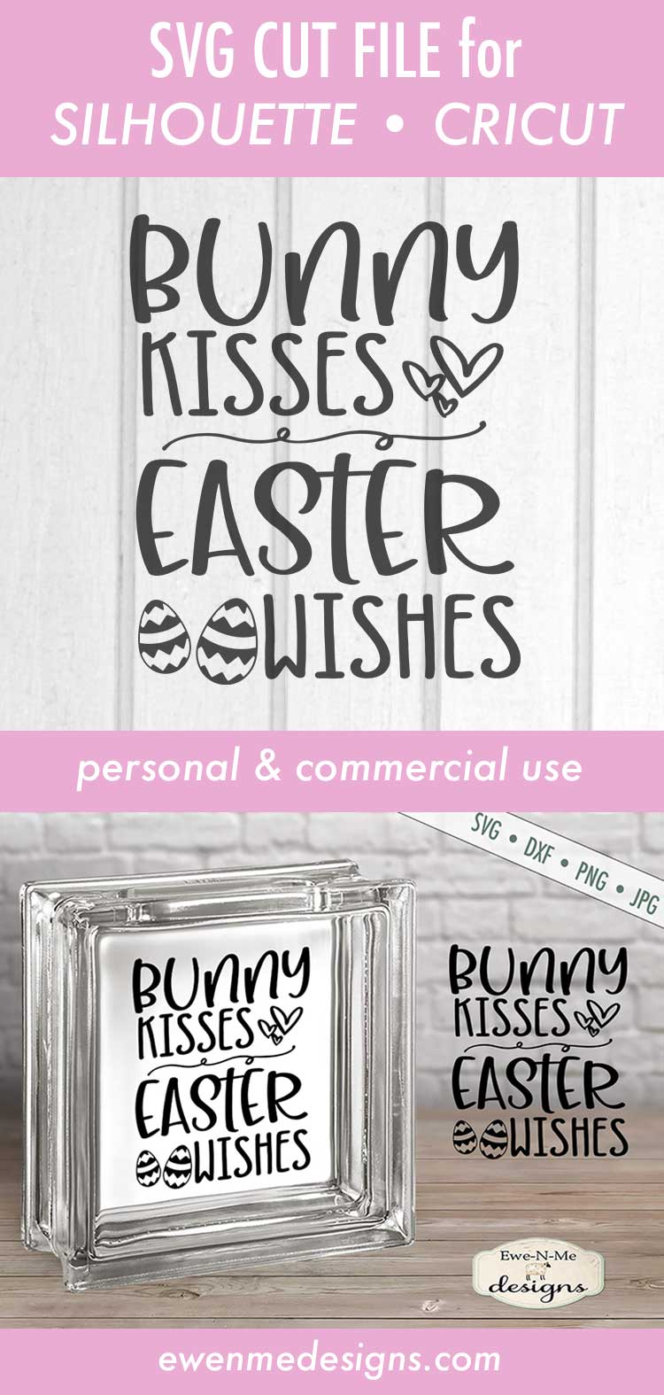 Bunny Kisses - Easter Wishes - SVG