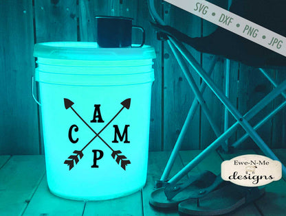 Camp Arrows - Camping Bucket - SVG