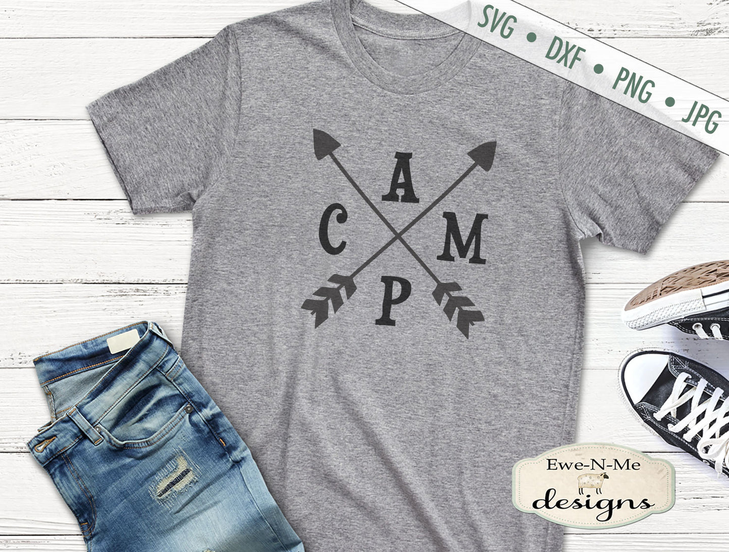 Camp Arrows - Camping Bucket - SVG