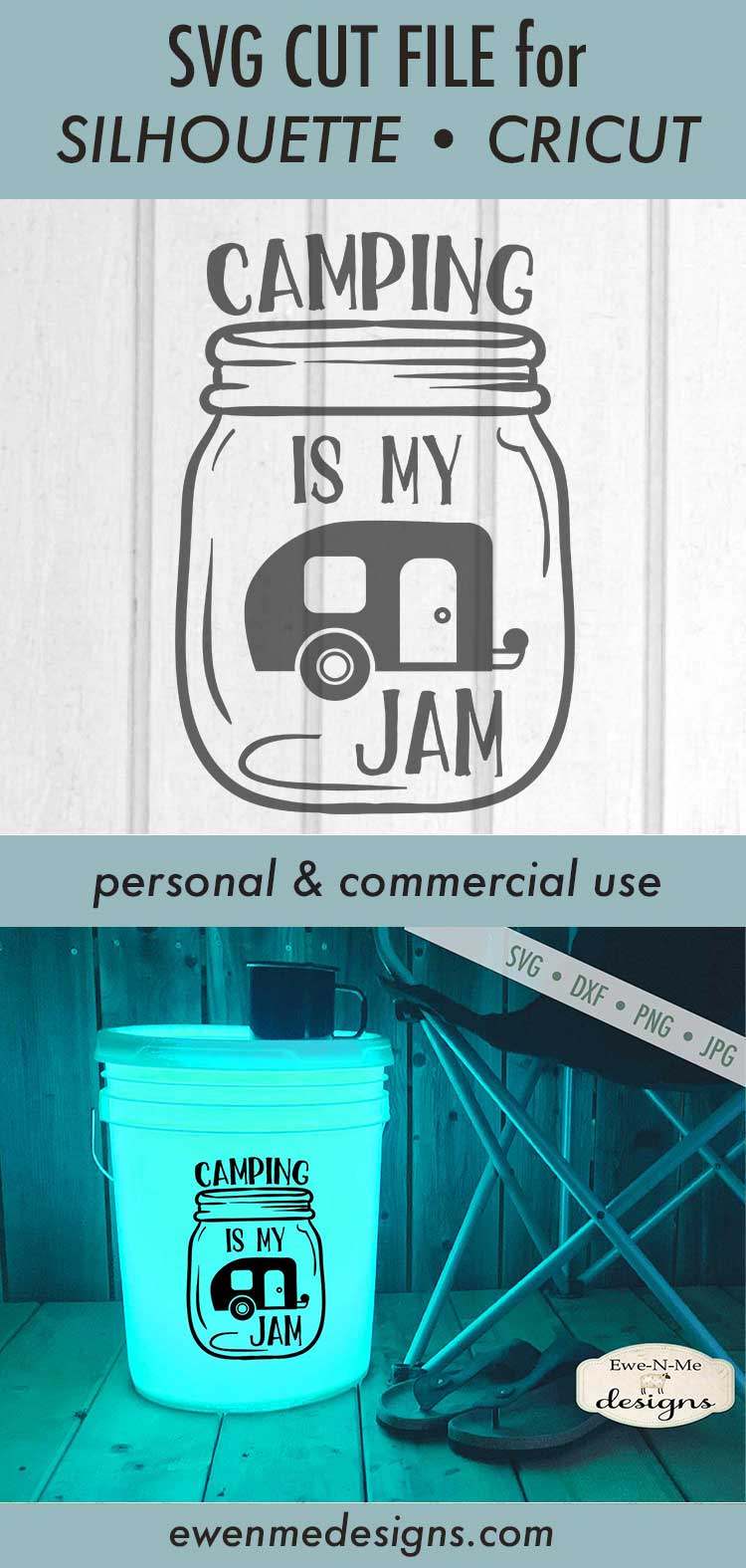 Camping Is My Jam - Camping Bucket - SVG