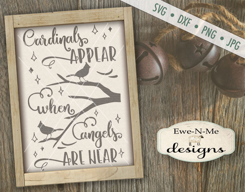 Cardinals Appear when Angels Are Near - SVG