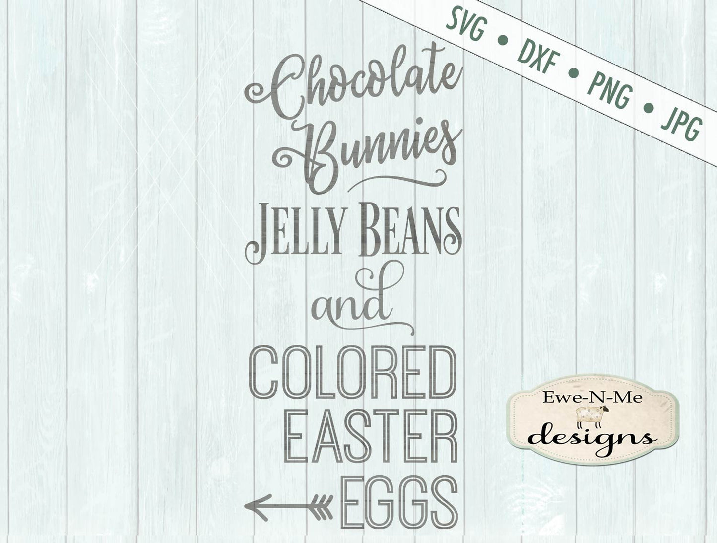 Chocolate Bunnies Jelly Beans - SVG