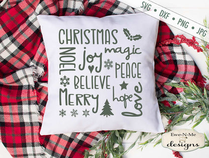 Christmas Joy Subway Design - SVG