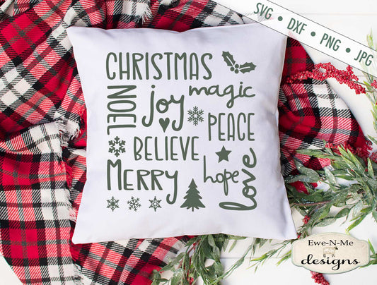 Christmas Joy Subway Design - SVG