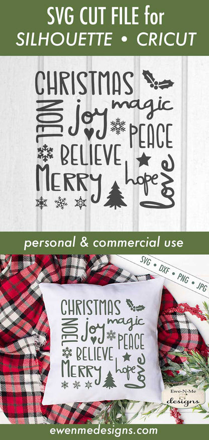 Christmas Joy Subway Design - SVG