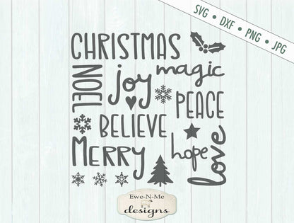 Christmas Joy Subway Design - SVG