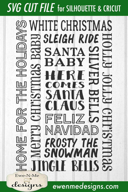 Christmas Song Subway Design - SVG