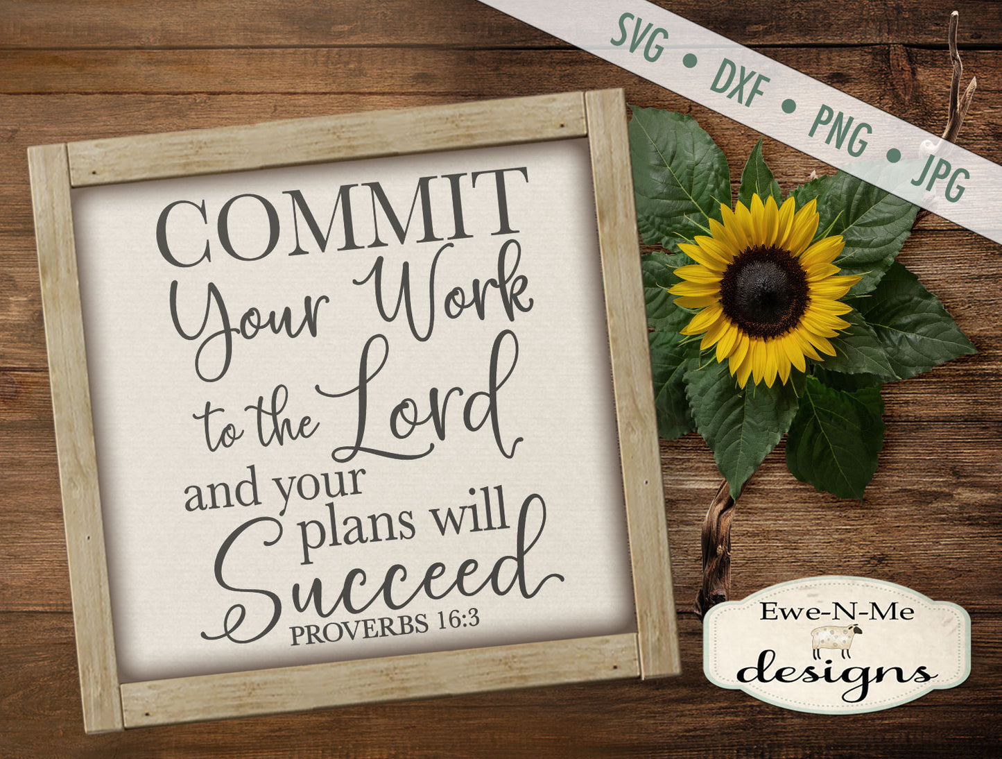 Commit Your Work To The Lord - SVG
