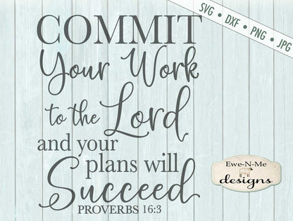 Commit Your Work To The Lord - SVG