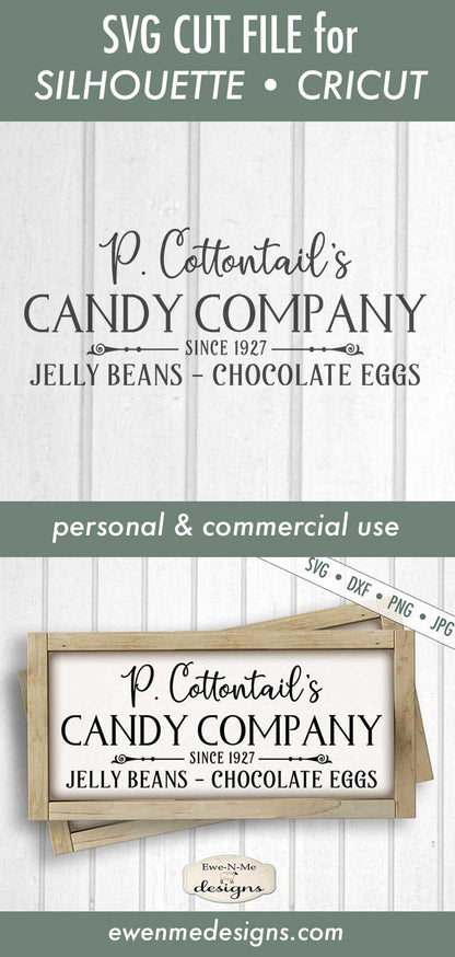 P. Cottontail Candy Company - Easter - SVG