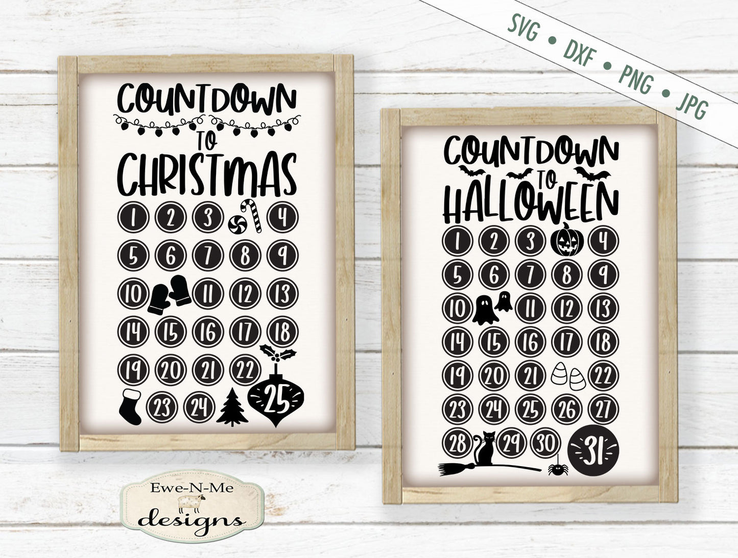 Countdown To Christmas/Halloween Bundle - SVG